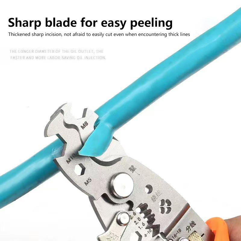"Specialized Electrician Wire Stripping and Splitting Tool with 28 Functions in 1