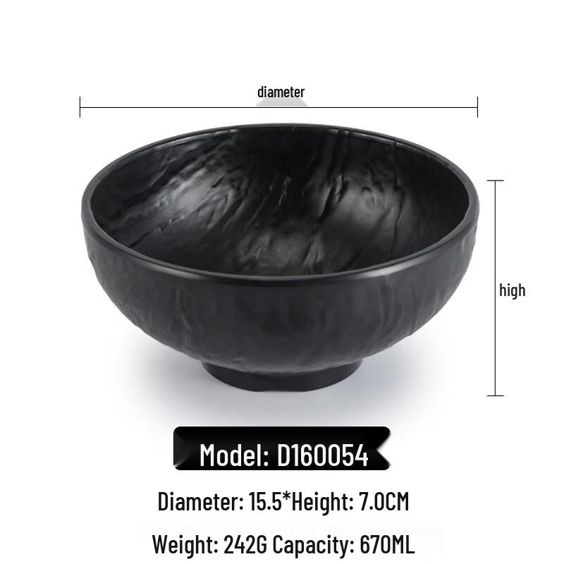

Black Matte Melamine Dipping Bowl
