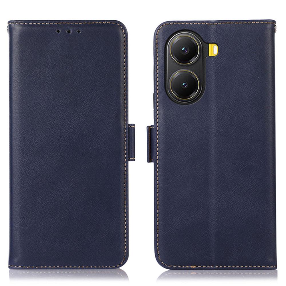 For Xiaomi Poco X7 Pro 5G Case RFID Blocking Genuine Cow Leather Wallet Phone Cover