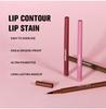 Lakerain Contorno Labbra Tinta Labbra Penna Anti-macchia Non Si Attacca alla Tazza Labbra Idratanti Trucco Labbra Cosmetico 2-in-1 Tinta Labbra & Matita