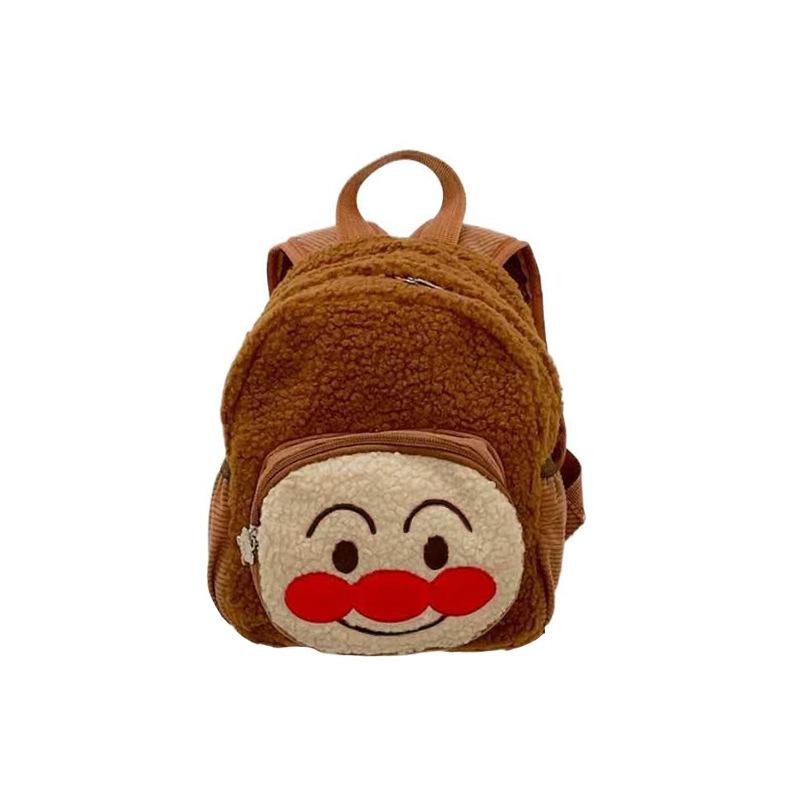 Cartoon Anime Boys And Girls Backpack Cute Bunny Kindergarten Baby Schoolbag Autumn And Winter Plush Children S Backpack коричневый