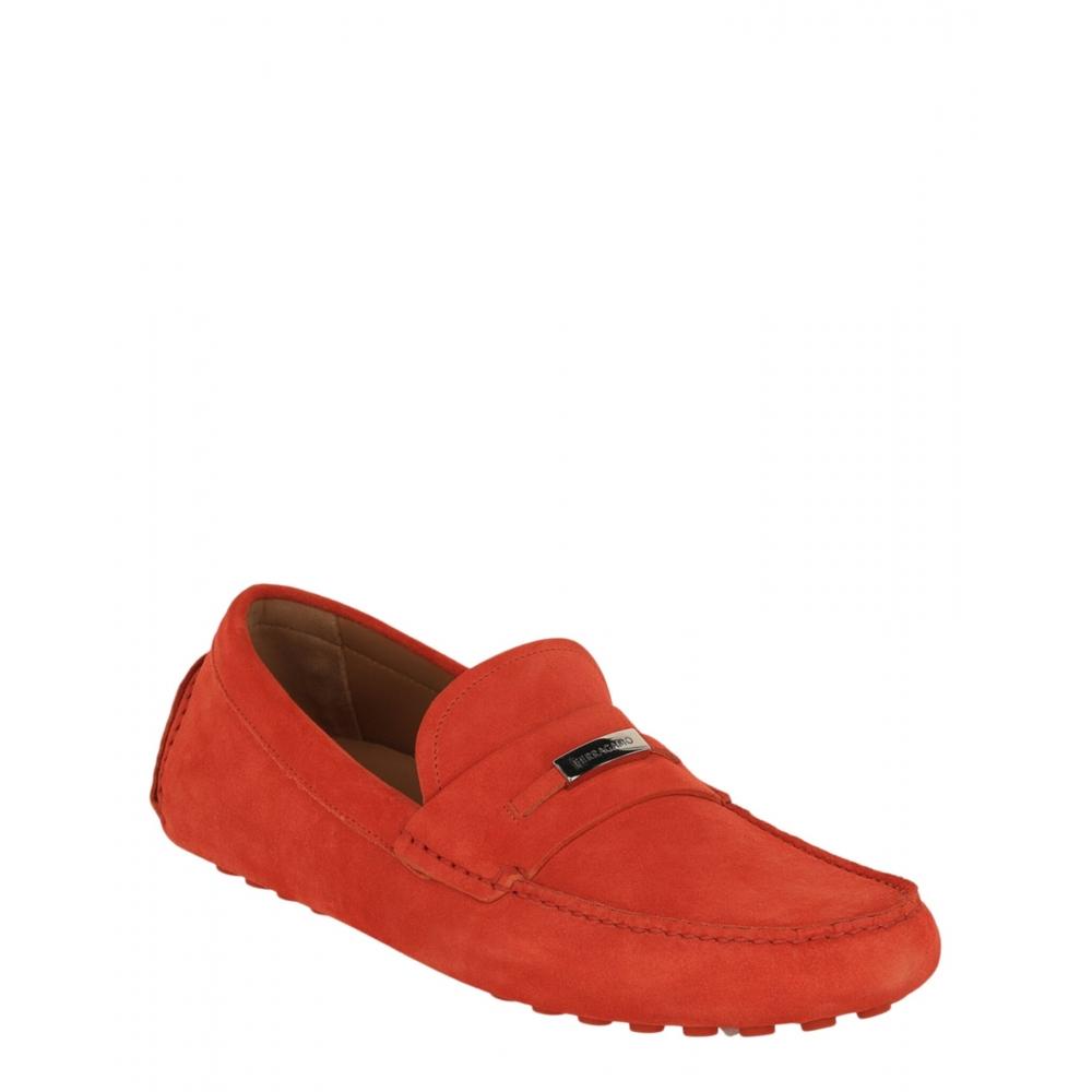 Salvatore Ferragamo Grenoble Suede Drivers Orange