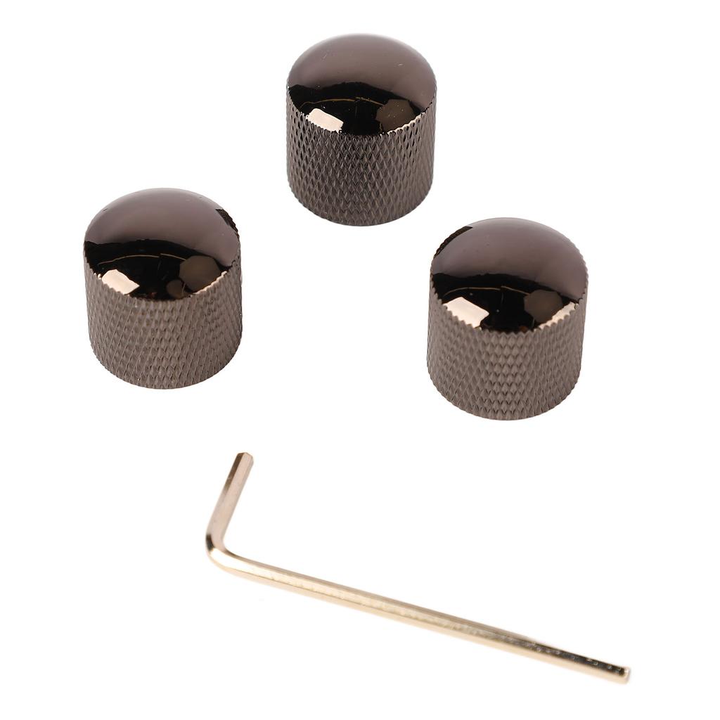 3 Stück Gitarre Dual Stacked Knöpfe Tonregler Metallknopf Ersatz für E-Gitarre Bass GD107