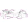 2 Piece Sofa Set with Cushions Black Fabric