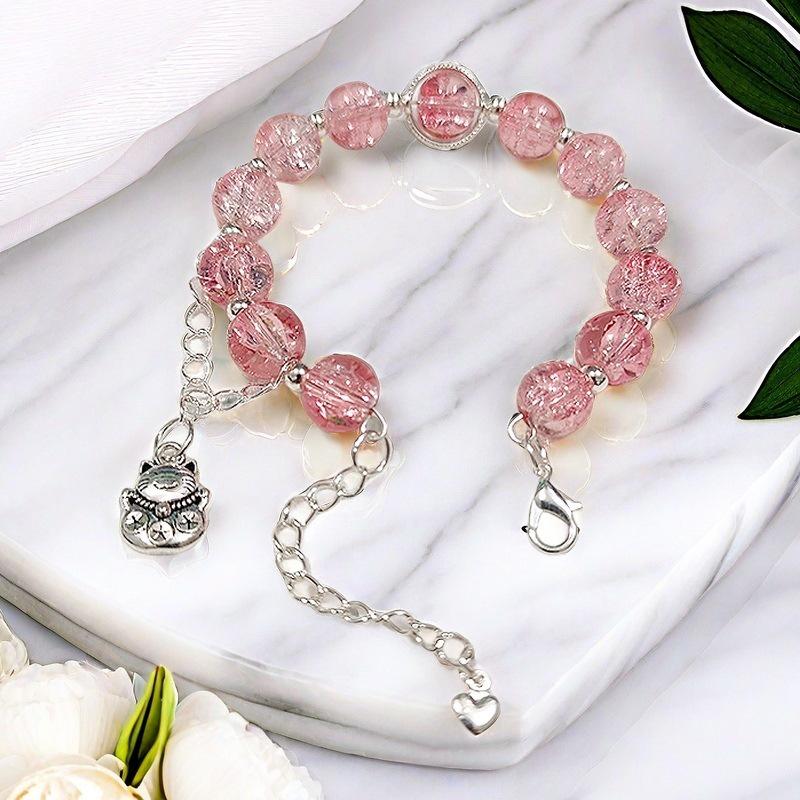 Daisy Popcorn Beaded Bracelet: Elegant Women's Hand Jewelry