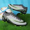 2025 New Football Shoes Men's and Women's High-top Youth Training Long Nails TF Broken Nails Artificial Flat Sports Shoes