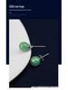 Jade Angel 925 Sterling Silver Aventurine Stud Earrings for Women - 6MM Round Bead Fashion Earrings