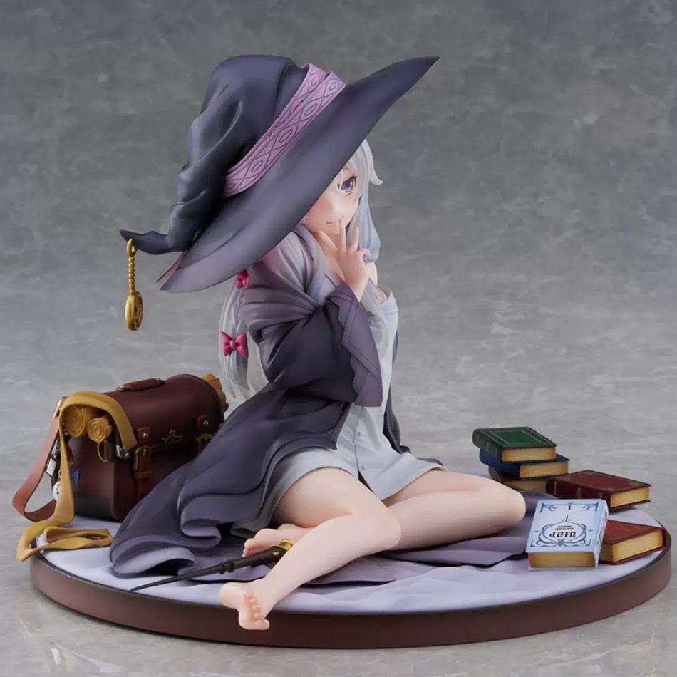 Anime Wandering Witch: The Journey of Elaina Figure Elaina Pajama Sitting Posture Action Figure PVC Model Toys Collection