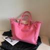 Niche Design Large Capacity Tote Fringe Handbag Bag Premium Texture Canvas Shoulder Bag