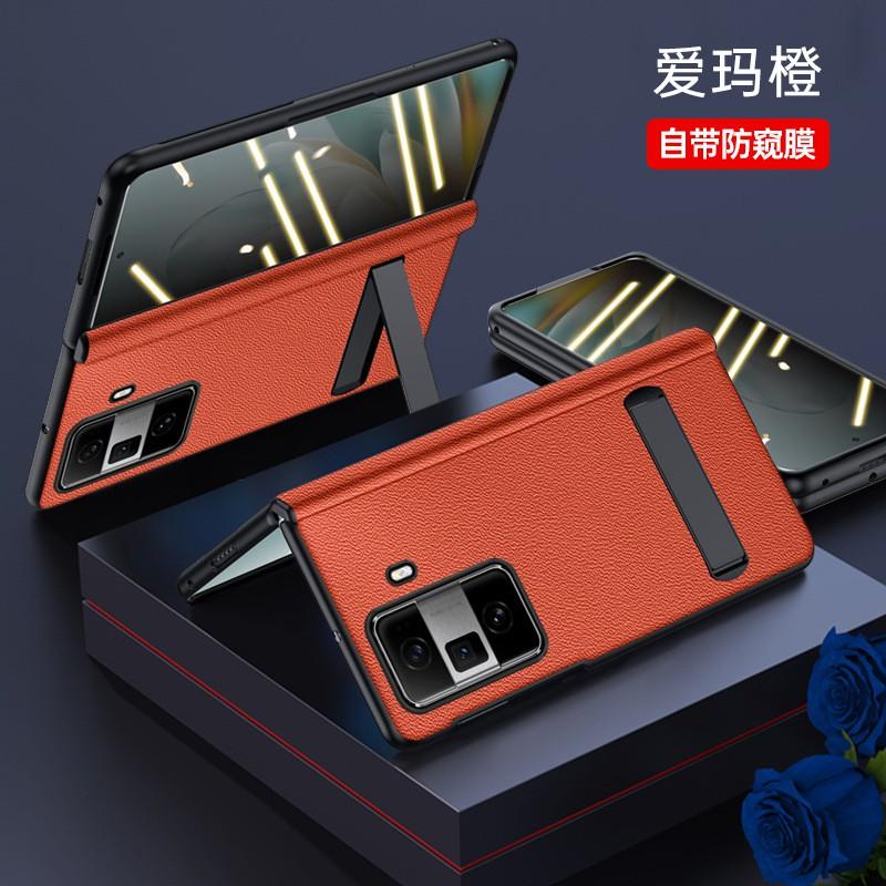 Premium Genuine Leather Flip Case Honor Magic Vs3 With Built-in Kickstand Magnetic Full Protection Screen Protector