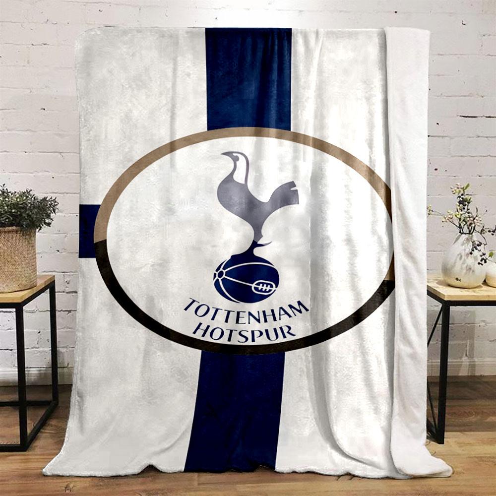 Tottenham Hotspur Logo Decke Druckdecke weich und gemütlich perfekt für das Wohnzimmer Bett Sofa oder ein Nickerchen,Geschenk