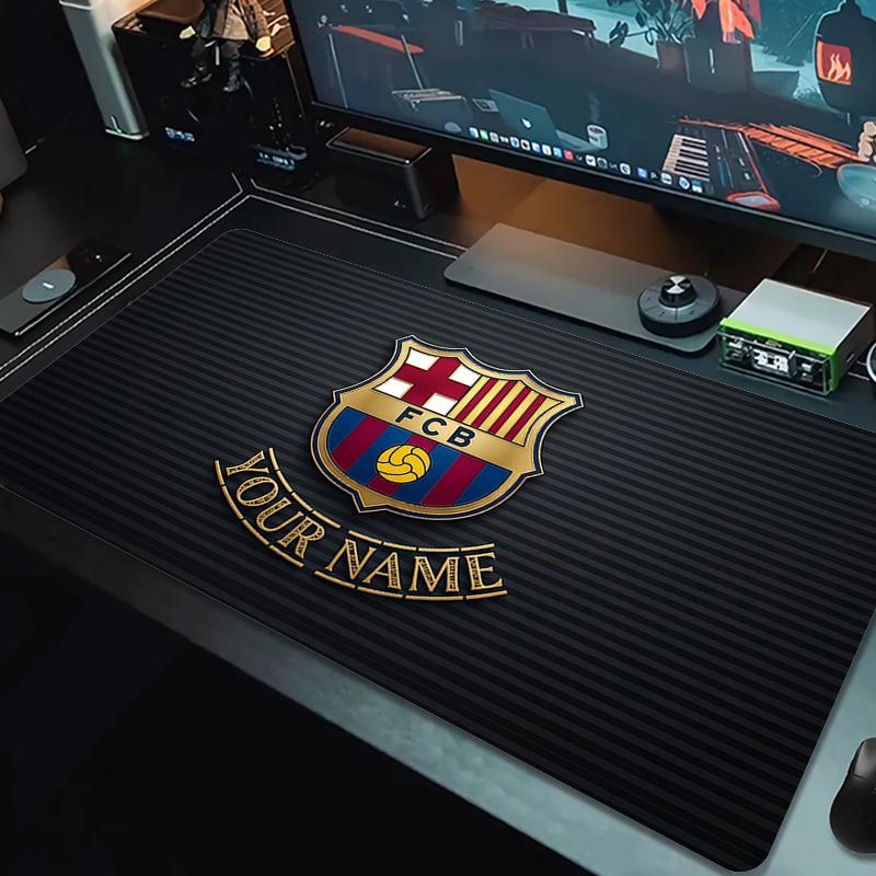 FC Barcelona Print Cushion Non-slip Laptop Tablet Big Mousepad XXL Mat Mini PC Playmat With Lock Edge