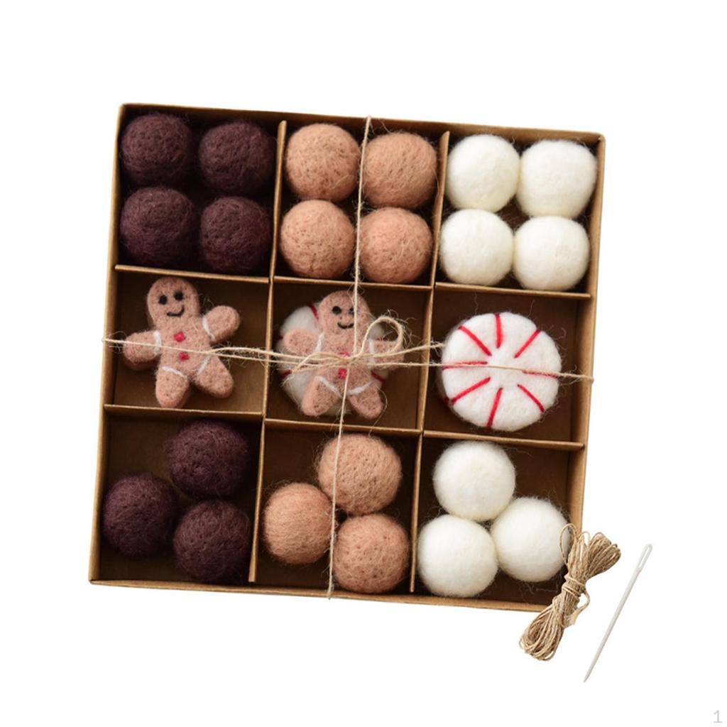 Christmas Felt Balls Decoration Handmade Lightweight Party Gift Ornaments Hanging