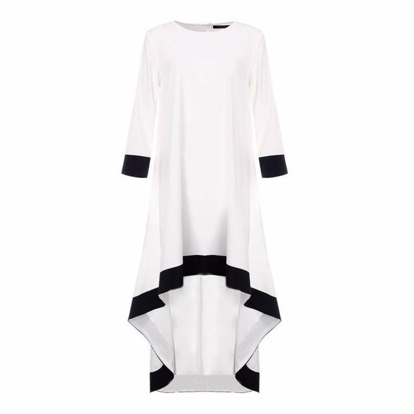 

Женское длинное платье с широкими рукавами, элегантное повседневное платье-сарафан, милое модное осеннее платье S белый