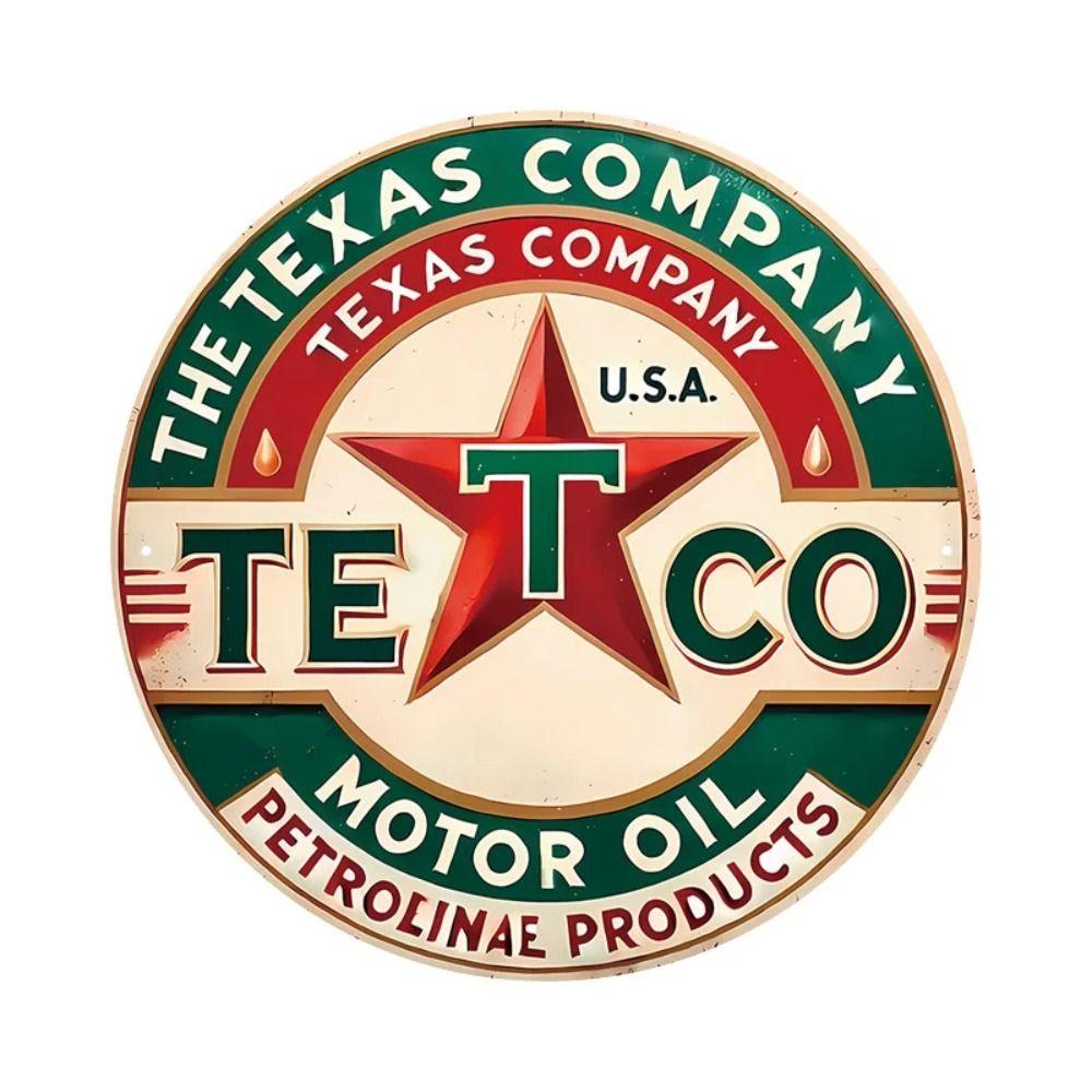 "King of the Road" Motorcycle Retro Round Metal Garage Sign 20x20cm