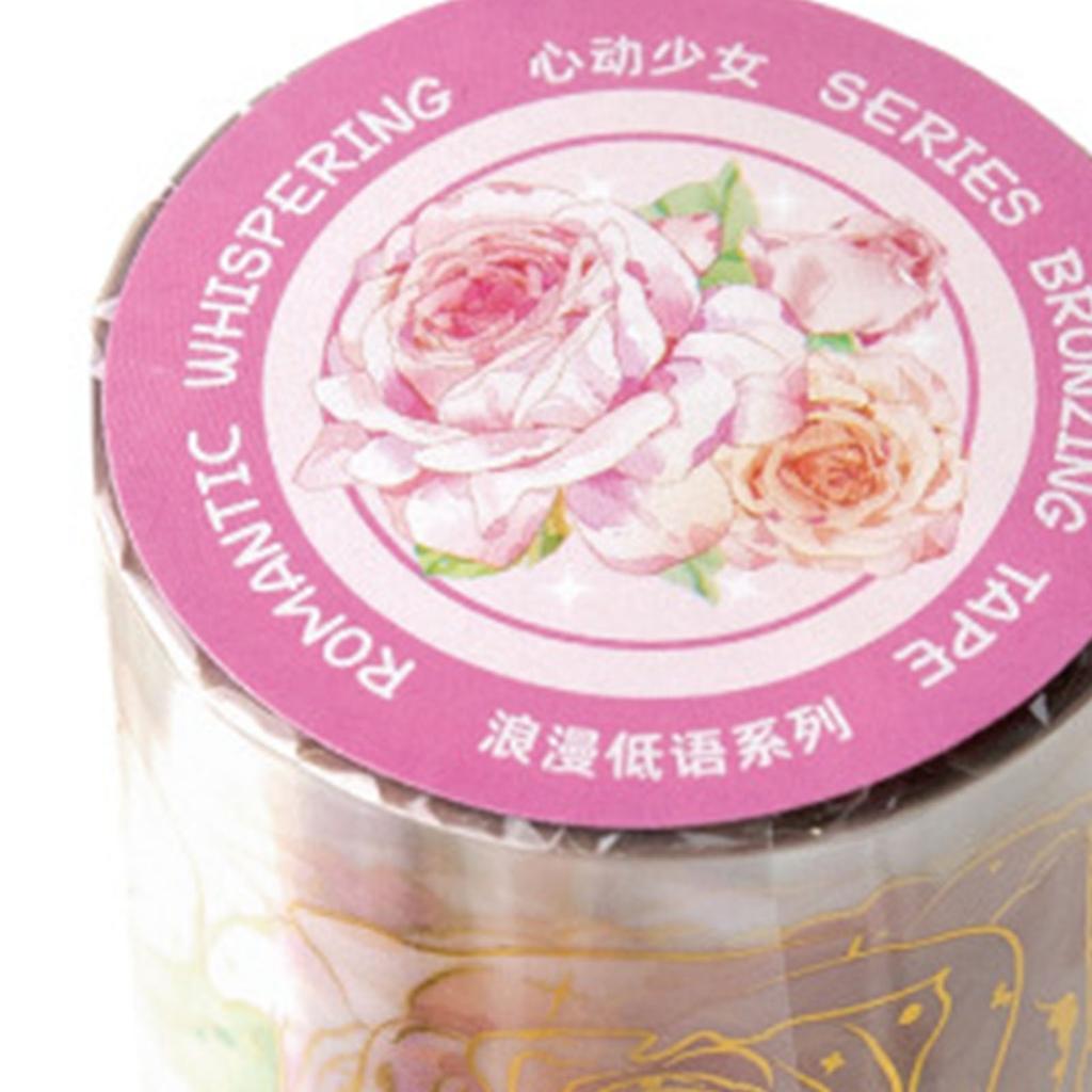 PET Flower Tapes Romantic Versatile Floral Decorative Tape for Journaling Scrapbooking
