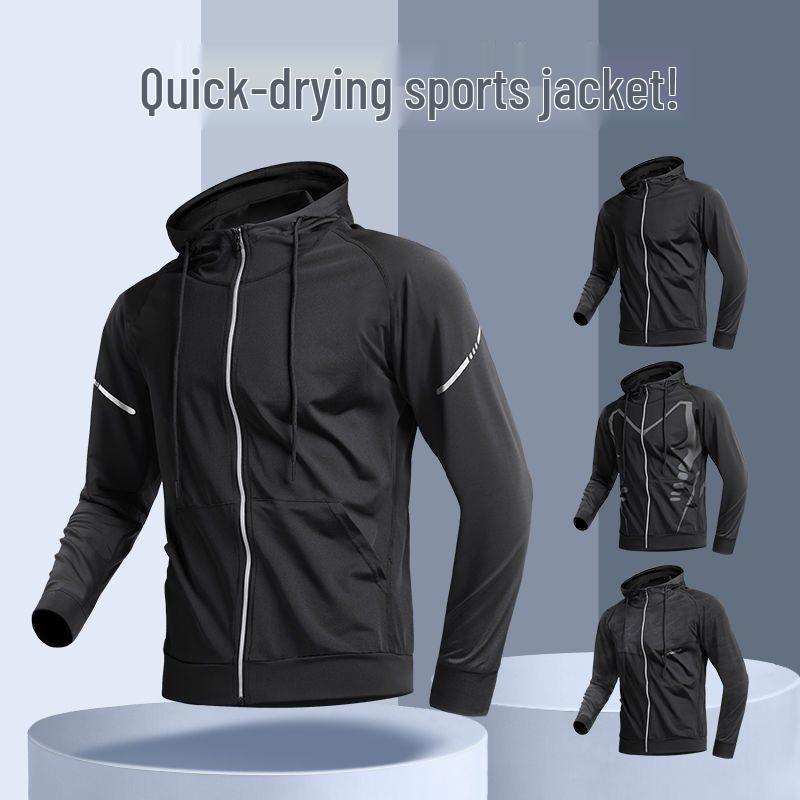 Trendige Langarm-Sportjacke 2025: Laufen, Fitness, Windjacke für Frühling/Herbst, Radfahren, Training, Bergsteigen Oberbekleidung.