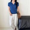 Women's Slim Fit Scissor Collar Merino Wool Sleeveless Sweater for Early Autumn