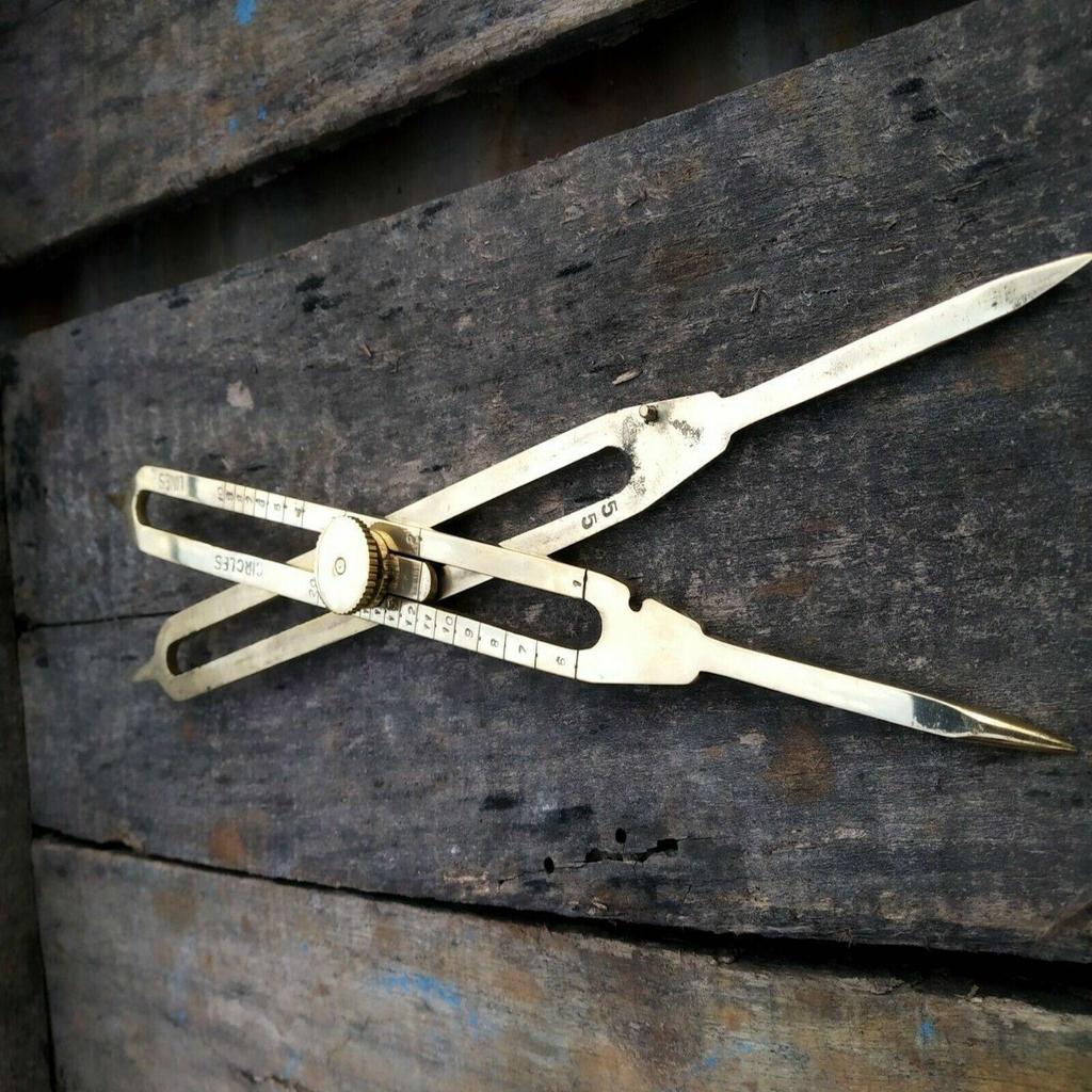 Divizor Proporțional 9" Instrument de Desen din Alamă Compas Științific Inginer