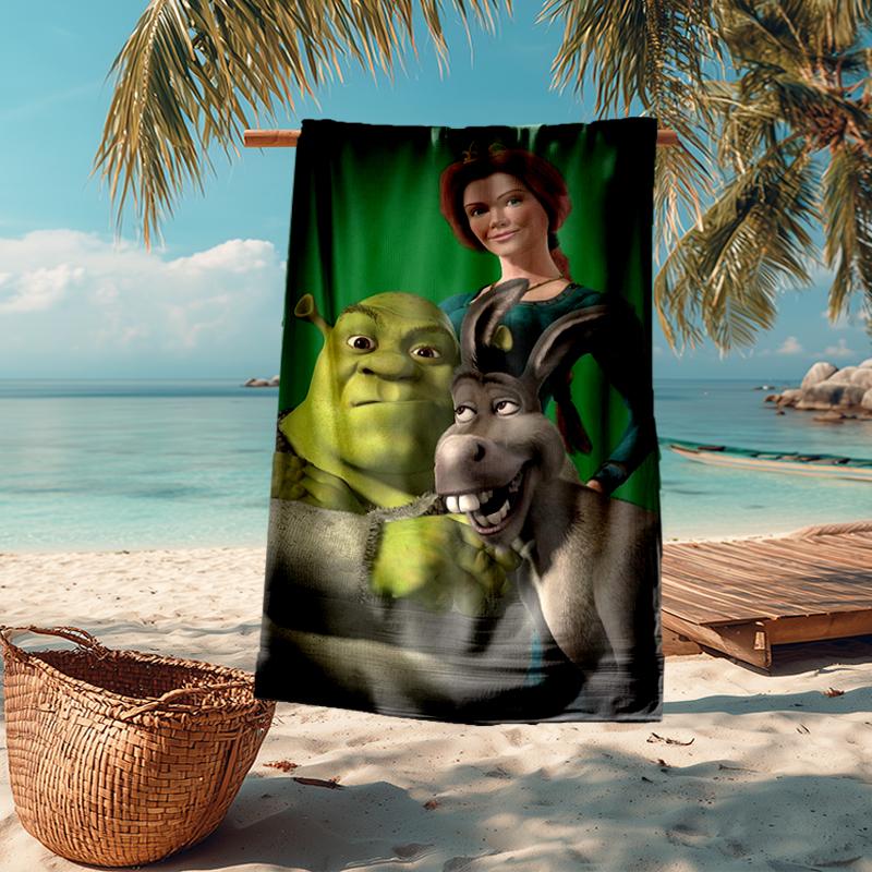Ultra-Soft Beach Towel with Shrek Theme,Ideal for Pool - Camping, Diving - Perfect Travel Essential, Vibrant Beach Towel.