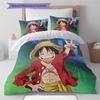 Luffy D Pattern Bedding Quilt Set Quilt Cover Pillowcase Home Birthday Gift(1 * Duvet Cover + 2 * Pillowcase, Without Core)