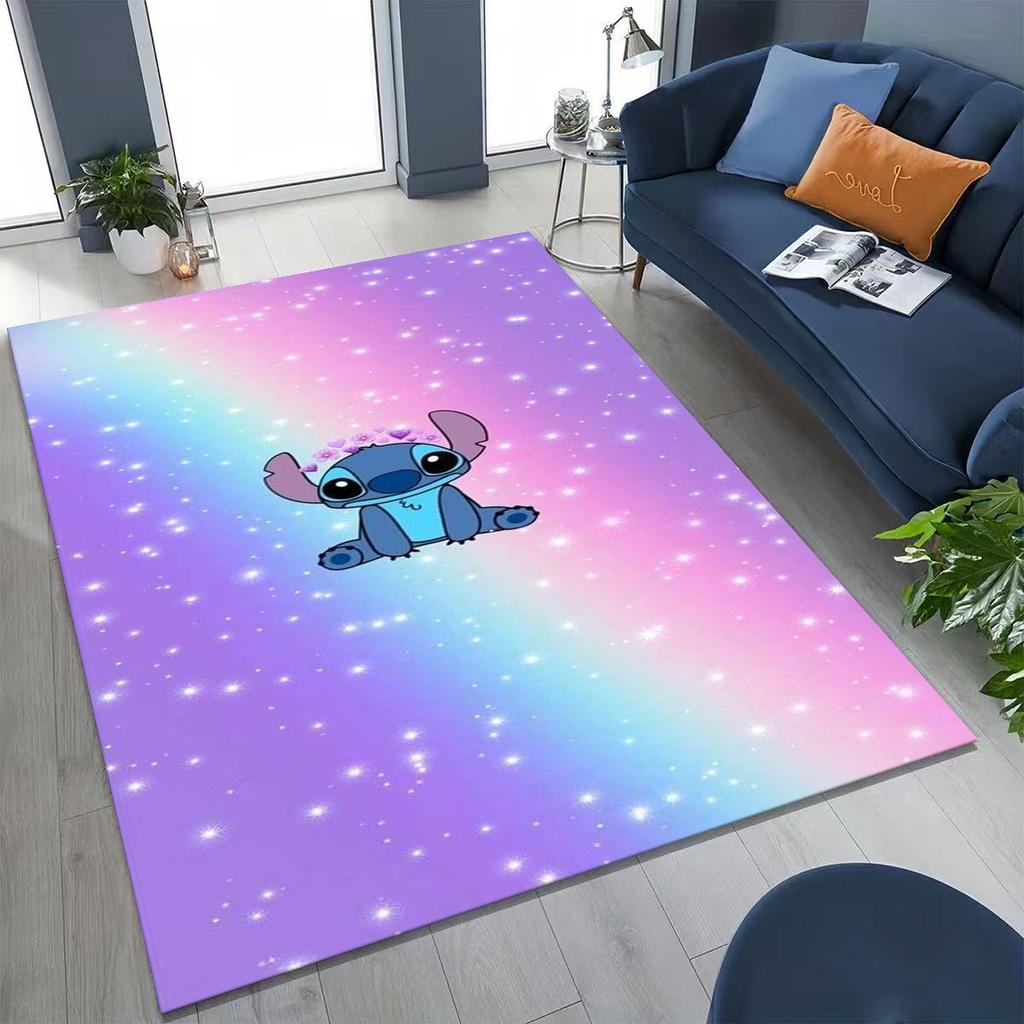 27 Style Stitch 2 Monster Cartoon  Rug for Bedroom Living Room Sofa Home Doormat Decor,Larger Kids Play Non-slip Floor Mat