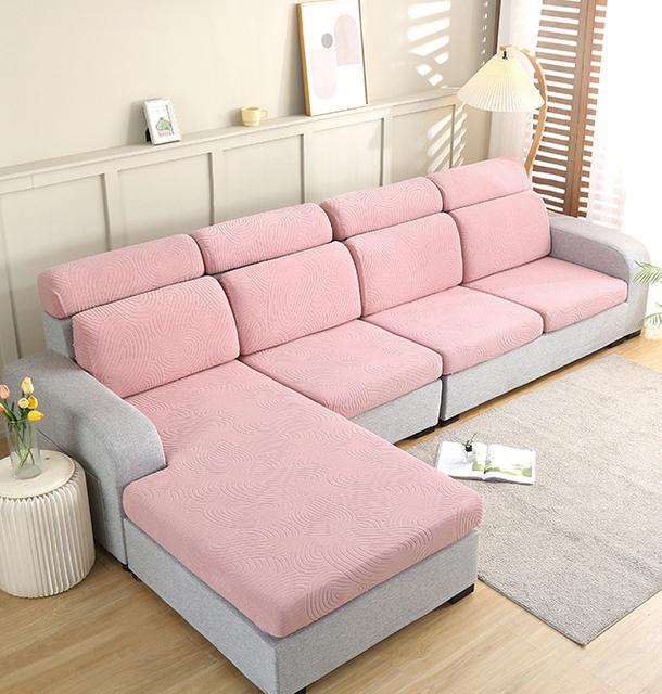 Jacquard Sofa Seat Cushion Cushion Cover Stretch Sofa Slipcover Couch L Shape Corner Replacement Protective Cover Sofa Covers For Living Room Room