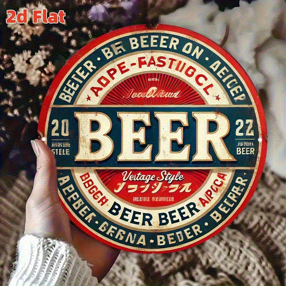 Segno in Latta Metallico Birra Decorazione Murale 20x30cm