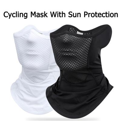 UPF 50+ Ice Silk Sports Scaldacollo per esterni Protezione solare antipolvere Moto Ciclismo Mezza maschera