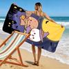 Bear Panda Love Print Beach Towel Large Soft Quick Dry Towel For Beach Camping Swimming