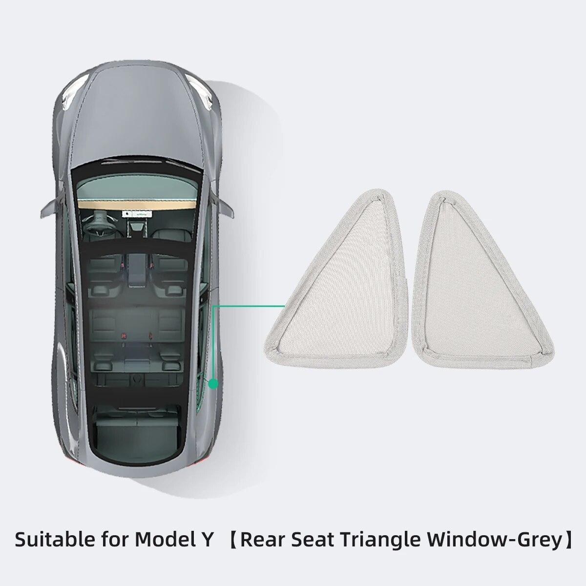 

LUCKEASY для Tesla Model Y -2023 Автомобильная внутренняя солнцезащитная сетка Split 2 таблетки Anti-Clap Skylight Sunshade Net Protector MY-GA31LGRAY