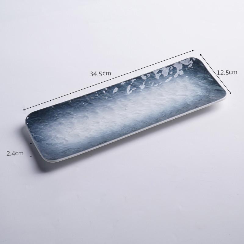 Assiette à Sushi Style Japonais Assiettes à Sushi en Céramique Sashimi Snacks Assiette Longue Restaurant Japonais el Plat Rectangulaire Vaisselle