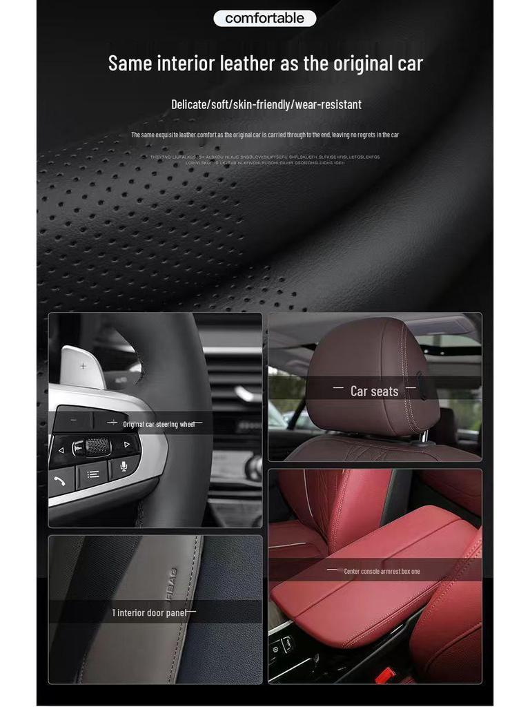 Nappa Leather Ultra-Thin Breathable Steering Wheel Cover for Mercedes C260L/E300L/GLC300L/GLB20