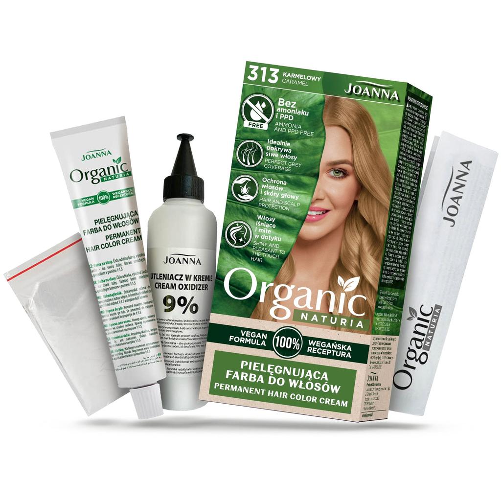 Joanna Naturia Caramel Hair Color - Organic, Long-Lasting Formula for Vibrant, Healthy-Looking Hair