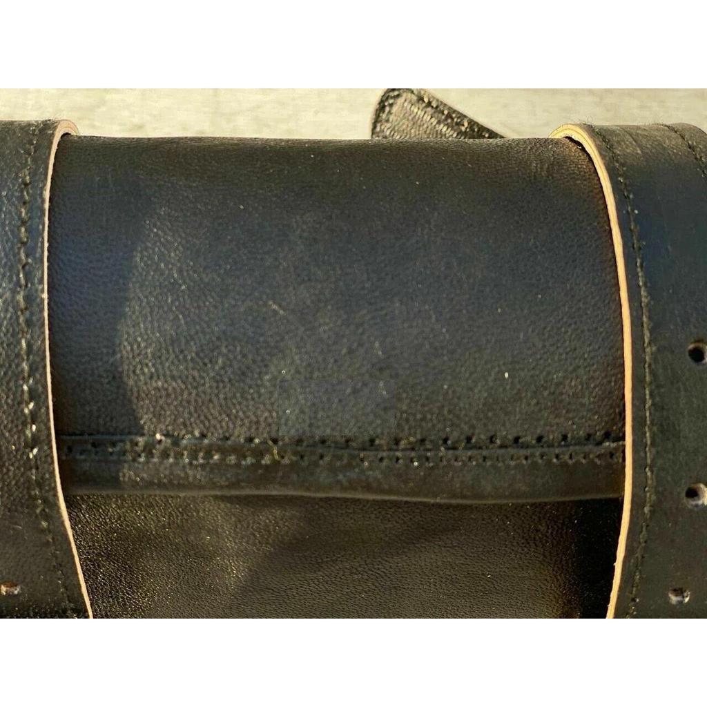 Leather Small Tool Pouch Black New All Motorcycle Luggage Front Fork Saddle Bag
