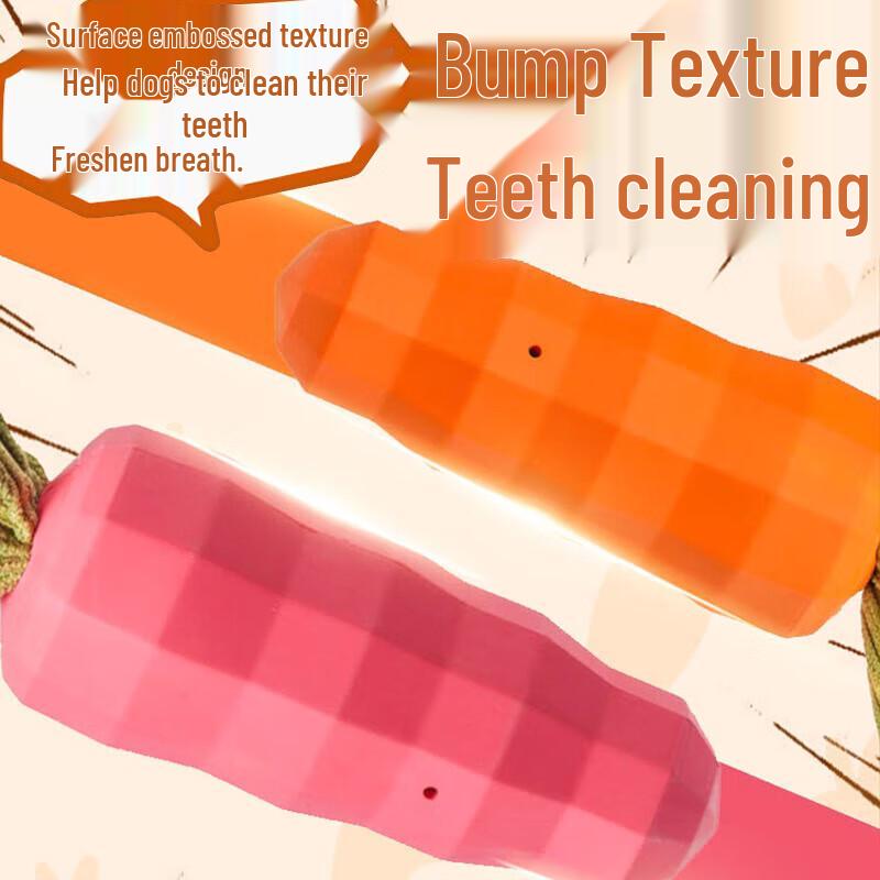 Hoopet Squeaky Carrot Dog Chew Toy