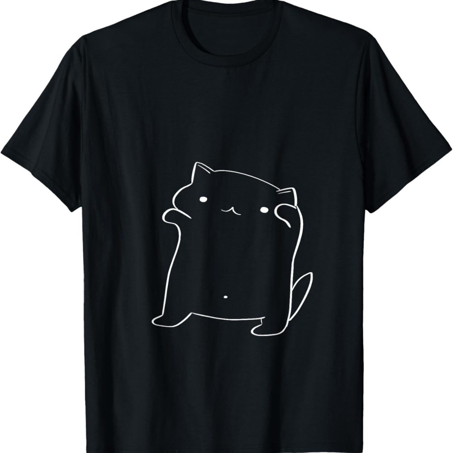 Funny Dancing Cat _ Disco Cat Meme _ Music Party Cat T-Shirt for Men Women S чёрный
