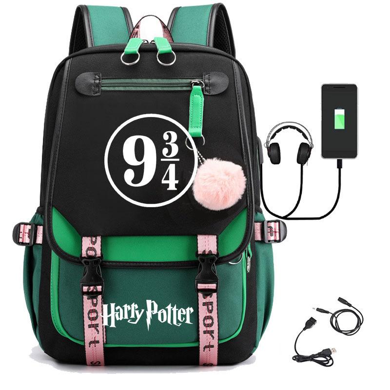 Large Capacity Schoolbag with Shoulder Strap; Student Three-piece Pencil Case Set