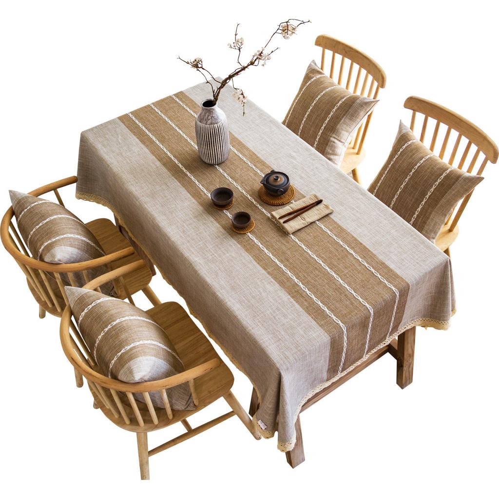 Modern Simple Light Luxury Tablecloth Nordic Imitation Cotton And Linen Dining Table Cloth Solid Color Rectangular Coffee Table Mat Spot