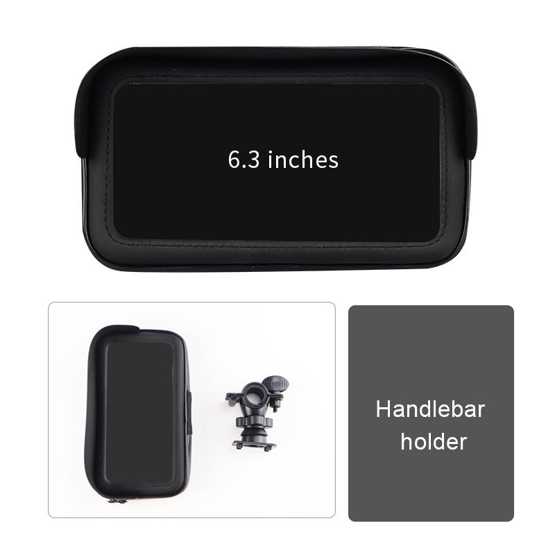Waterproof Sunscreen GPS Navigation Motorcycle Phone Holder 360 Rotation Bike Phone Bag Holder