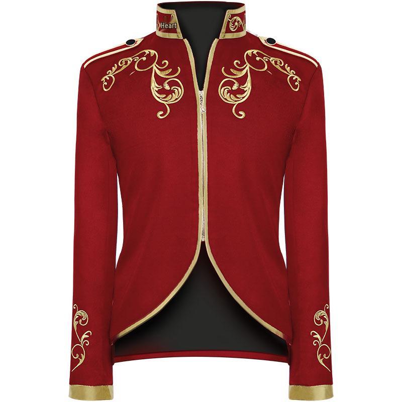 Manzhixin Men's European Court Prince Embroidered Sports Jacket