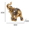 Lucky Elephant Decoration Statue Cute Elephant Figurines Statue for Living Room Bedroom Decor