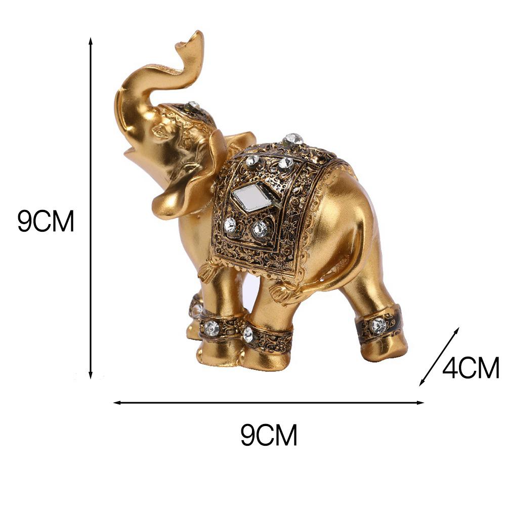 Lucky Elephant Decoration Statue Cute Elephant Figurines Statue for Living Room Bedroom Decor
