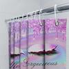 Glamorous Eyelash Shower Curtain Pink Glitter Hello Gorgeous Bath Mat Decoration for Bathroom Accessories Set Home Decor Waterpr
