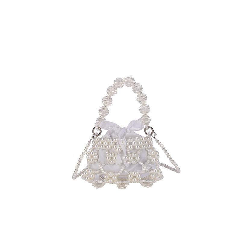 Trendy Summer Kids Shoulder Bag With Breathable Design And Unique Pearl Pattern кремовый