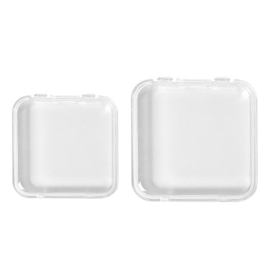 3Pcs Transparent Acrylic Badge Storage Box Set Anime Game Display Case Dustproof Square Organizer for Badges Stationery