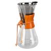 550ml Pour Over Coffee Dripper Bamboo Classic Heat Resistant Glass Coffee Maker for Home Office