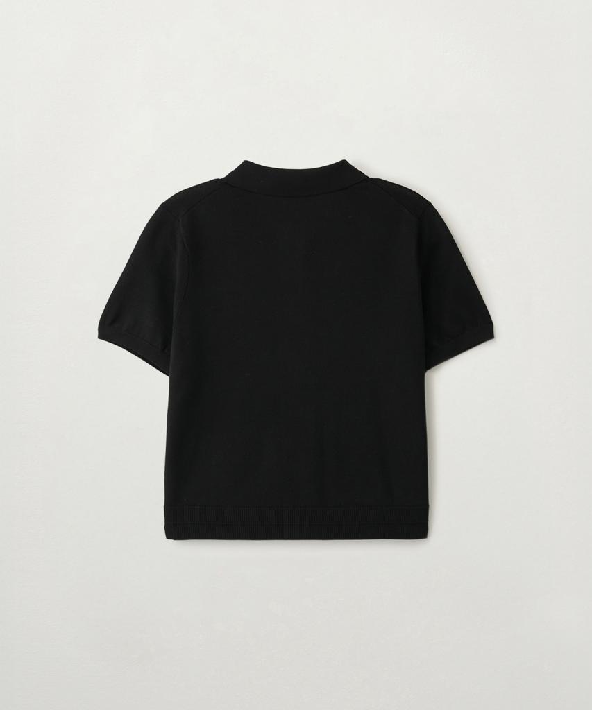 Satur (W) Collar Half Knit Cardigan Black