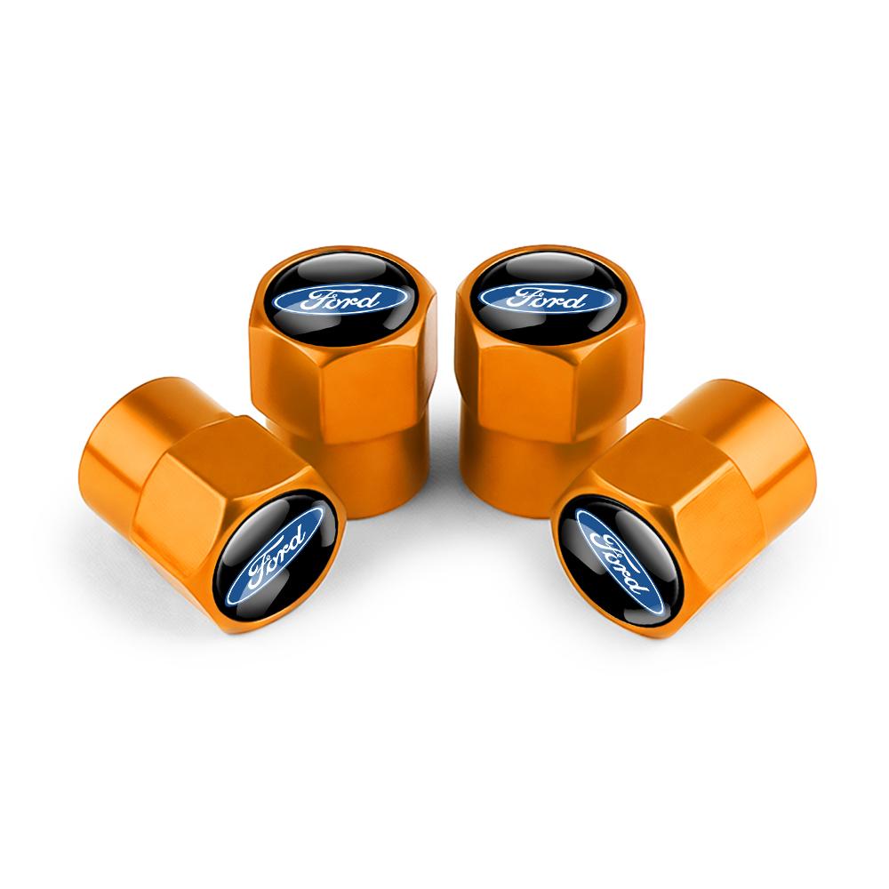 For Ford Ranger T6 PX4Pcs/set for Ford Mustang Focus 3 2 Transit Edge Fiesta Escape Kuga Mondeo Fusion Car Wheel Tire Valve Caps Air Stem Dust Covers