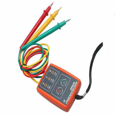 SM852B 3-fázový rotačný tester Digitálny fázový indikátor Detektor LED bzučiak Sekvenčný merač fáz